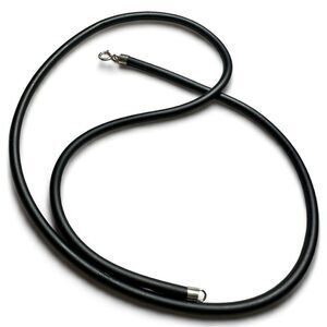 20” Black Cord Necklace - Unisex | 925 Silver Clasp | Minimalist | Great…
